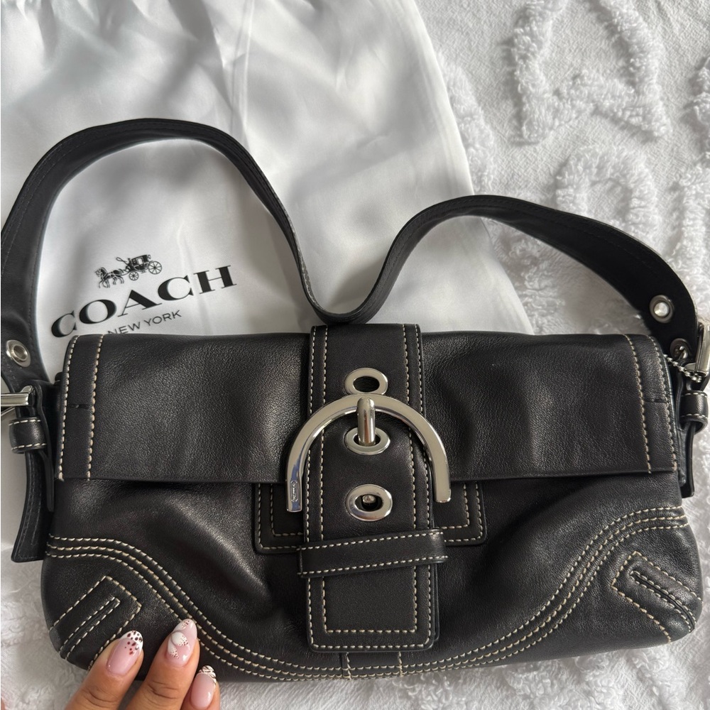 Coach Soho Flap Y2K Black Shoulder Bag